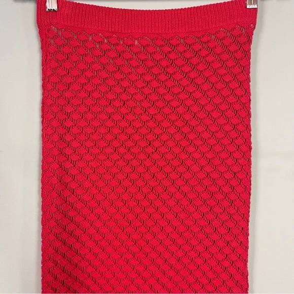 MESHKI GIULIANA KNIT MAXI SKIRT IN POMEGRANATE SIZE SMALL - Picture 9 of 13